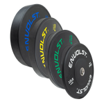 Kit 230Lb Anilhas Olímpicas Bumper Padrão IWF em Libras Envolst