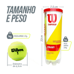Bolinha/bola de tênis de campo Championship Extra Duty Wilson - tubo com 3 und