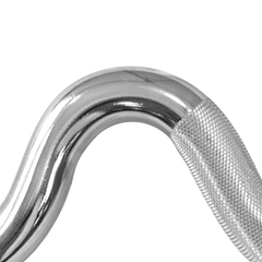 Barra W Super Curl 1,20m Olimpica Cromada Envolst