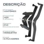 Kit Puxadores Anatômicos Revestido Musculação Envolst