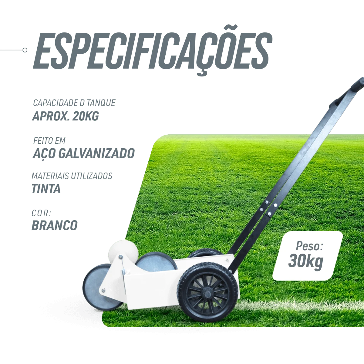 Carrinho para demarcar gramados e pistas com tinta (rolo) Velden