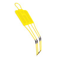 Boneco barreira para treinamento de falta no futebol de aço reclinável premium Velden - Vermelho