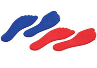 Pegadas de borracha para mini-atletismo Pista e Campo - cnj com 2 pares (1 azul e 1 vermelho)