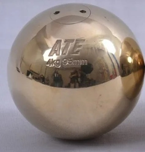 Peso de atletismo de bronze 4 kg 95mm avançado ATE - Certificado WA-IAAF