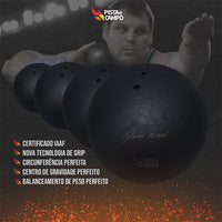 Peso de atletismo de aço 6,00kg 124mm avançado ATE Darlan Romani - Certificado WA-IAAF