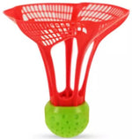 Peteca volante de badminton para área externa (air badminton) Jex - tubo com 03 und