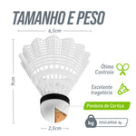 Volante peteca de badminton de nylon Loire - tubo com 06 und