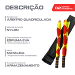 Bandeira xadrez de árbitro auxiliar de futebol com cabo metálico Velden - Par