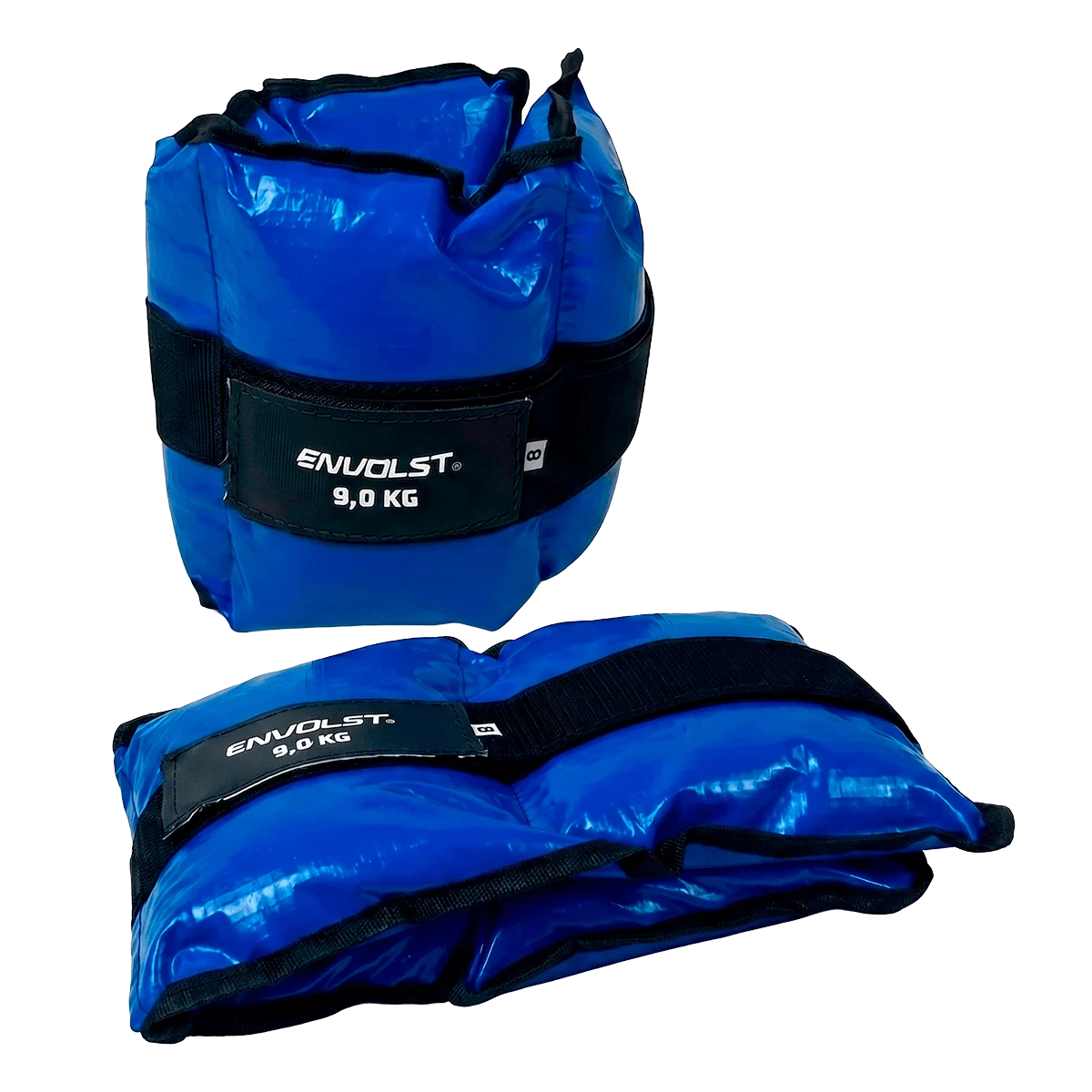 Tornozeleira caneleira em vinilona azul profissional 1kg Envolst - par