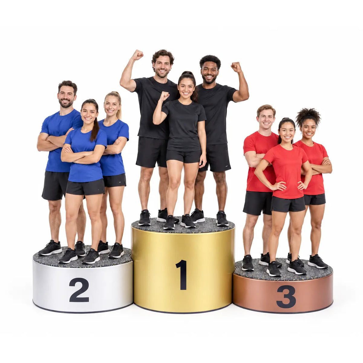 Pódio Grande de Premiação de Equipes Fibra de Vidro Pista e Campo