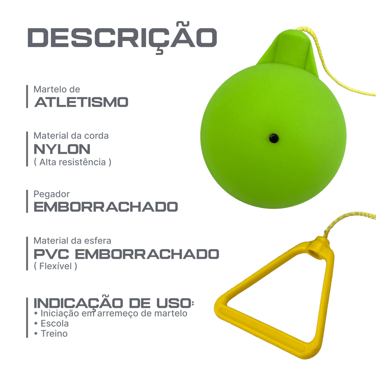 Martelo de PVC 1kg Pista e Campo