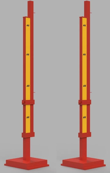 Postes de aço galvanizado para salto em altura WA-IAAF ATE-Pista e Campo - Par