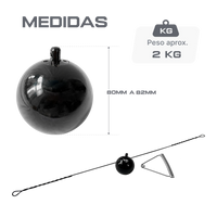 Martelo de atletismo de aço 2,00kg iniciante Pista e Campo - Powered by CBAt - com cabo e empunhadura