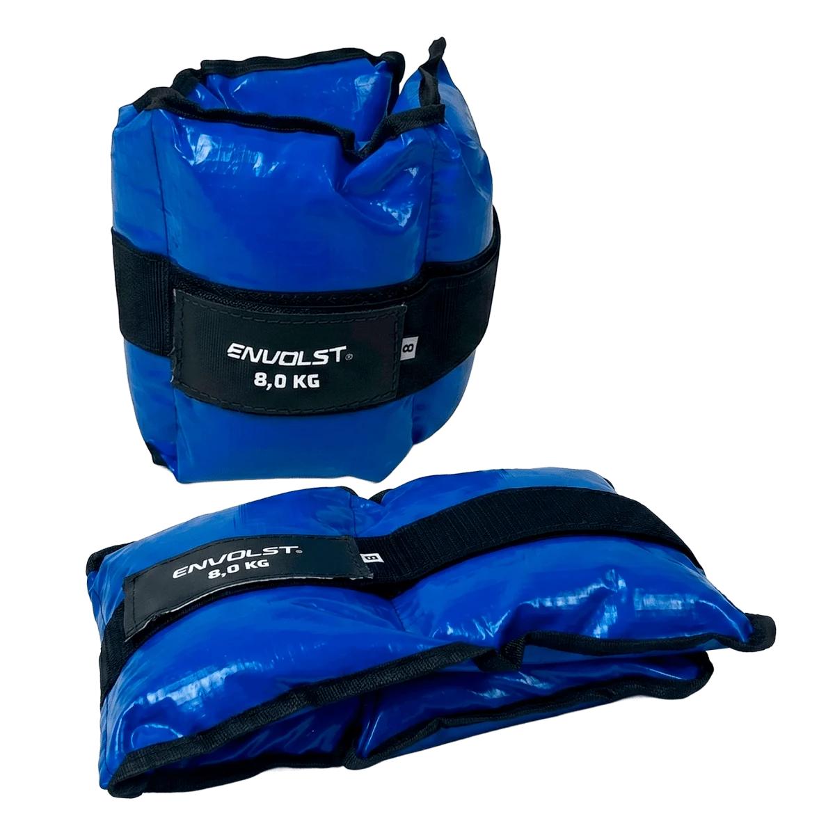 Tornozeleira caneleira em vinilona azul profissional 1kg Envolst - par