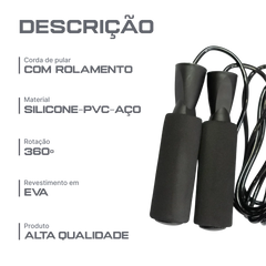 Corda de pular de PVC 4mm com rolamento Envolst