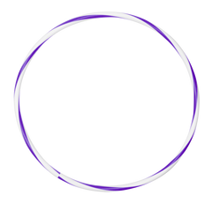 Arco de ginástica rítmica bambolê em espiral 90cm de diâmetro Gracios - Azul e Branco