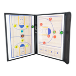 Prancheta tática magnética com caneta para treinamento de basquete Pista e Campo - Modelo pasta preta