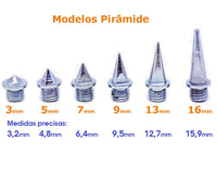 100 Pregos para sapatilha de atletismo 4,8mm Pirâmide Pista e Campo