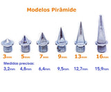 100 Pregos para sapatilha de atletismo grandes 12,7mm Pirâmide Pista e Campo