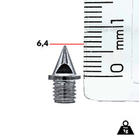 100 Pregos para sapatilha de atletismo 6,4mm Pirâmide Pista e Campo