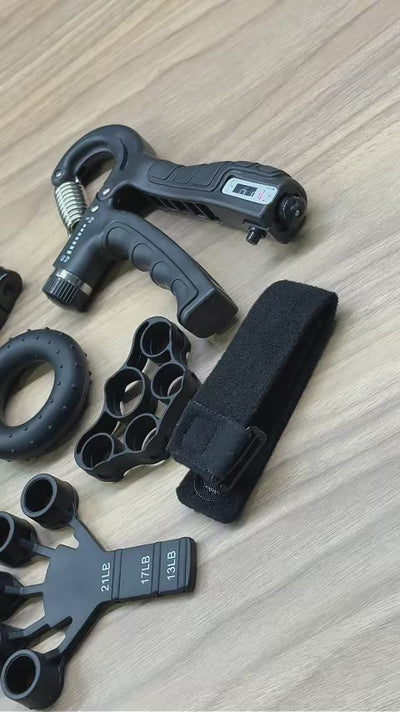 Vídeo 2 — Kit com 6 itens para fortalecimento de dedos, mãos e punhos Envolst
