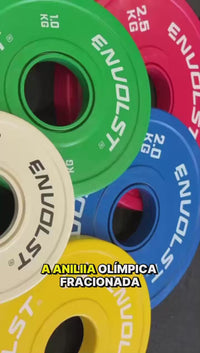 Stories de Anilha Olímpica Fracionada Colorida 1kg Envolst