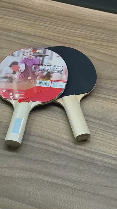 Stories de Raquete Tênis de Mesa Lazer Pista e Campo — Balsa e Borracha Lisa