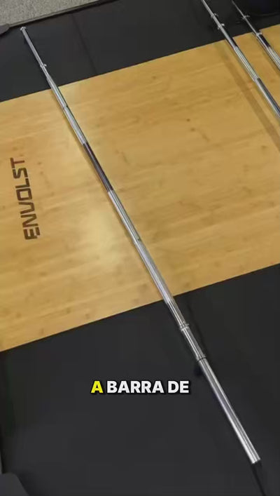 Stories de Barra Reta de Musculação Maciça 2,20m 28mm com Presilhas Envolst