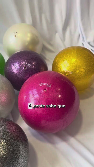 Stories de Bola Oficial de Ginástica Rítmica 300g Infantil com Glitter Gracios