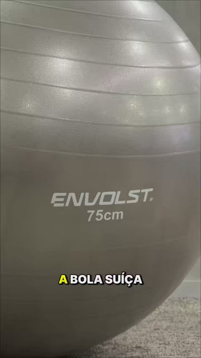 Stories de Bola Suíça 75cm Gym Ball Para Pilates Anti-Burst com Bomba Envolst