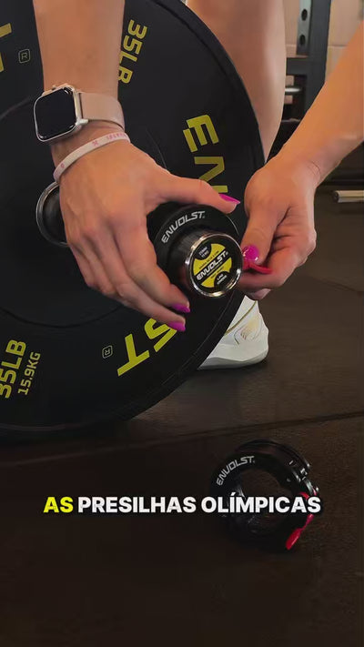 Stories de Par de Presilhas Lock Jaw 50mm para Barra Olímpica Envolst