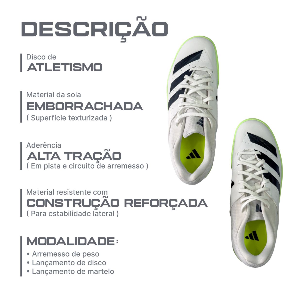 Sapatilha de atletismo para arremesso e lançamentos Throwstar Adidas