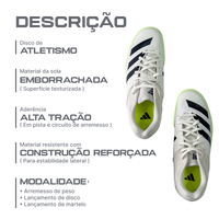 Sapatilha de atletismo para arremesso e lançamentos Throwstar Adidas