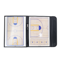 Prancheta tática magnética com caneta para treinamento de basquete Pista e Campo - Modelo pasta preta