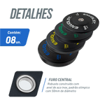 Kit 100kg Anilhas Olímpicas Bumpers Padrão IWF Envolst