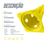Cone plástico de agilidade furado 50cm Velden - Amarelo