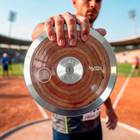 Disco de aço e madeira 3kg Pista e Campo