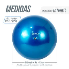 Bola Ginástica Rítmica Oficial 300g Gracios - Prata