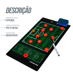 Prancheta tática magnética com caneta para treinamento de futebol Pista e Campo