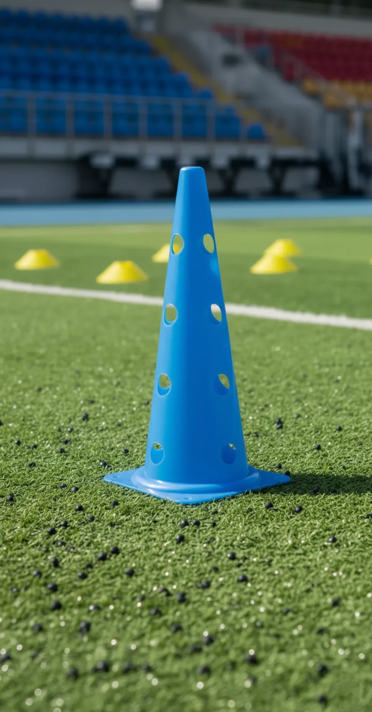 Cone plástico de agilidade furado 50cm Velden - Amarelo