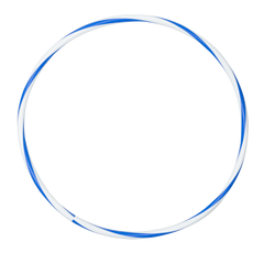 Arco de ginástica rítmica bambolê em espiral 75cm de diâmetro Gracios - Azul e Amarelo