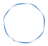 Arco de ginástica rítmica bambolê em espiral 75cm de diâmetro Gracios - Azul e Amarelo