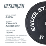 Anilha Olímpica Bumper para Crossfit e LPO 5Kg Envolst