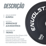 Anilha Olímpica Bumper para Crossfit e LPO 5Kg Envolst