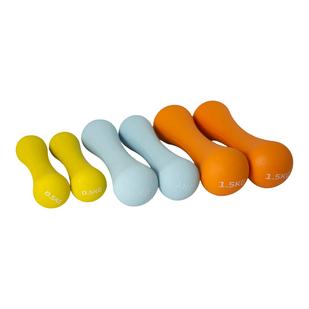 Conjunto 6 Halteres Neoprene 0,5 1 e 1,5kg e Suporte Envolst