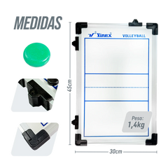 Quadro tático para treinamento esportivo volei 45x30cm Vinex