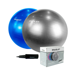 Bola Suíça Gym Ball 65cm Anti Estouro Envolst - Cinza