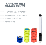 Prancheta tática magnética com caneta para treinamento de handebol Pista e Campo - Modelo pasta preta