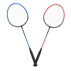 Kit de badminton com 04 raquetes de aço, 02 volantes, postes de aço e rede Loire