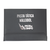 Prancheta tática magnética com caneta para treinamento de voleibol Pista e Campo - Modelo pasta preta